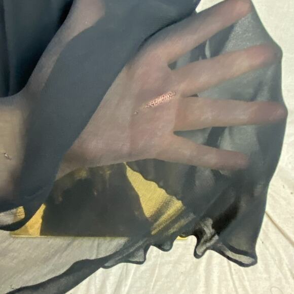 Vintage 90s Dressbarn Womens Beaded Maxi Dress Size L Whisigoth Fairy Grunge Y2K - Picture 7 of 13